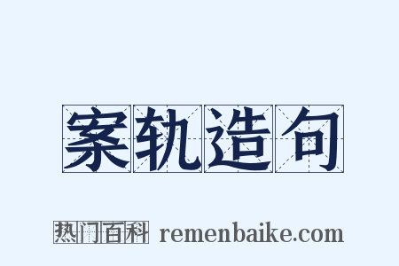 案轨造句是什么意思的图片